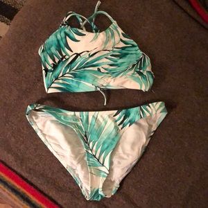 Body glove tropical palm swim suit never worn XS